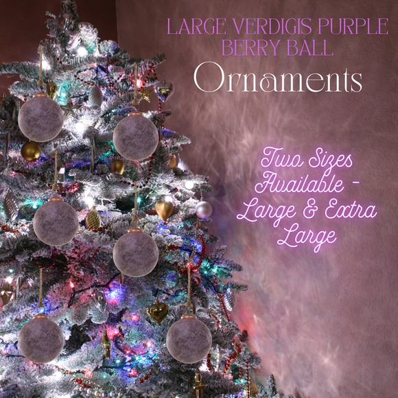 Cody Foster Berry Purple Gold Verdigris Distressed Ball Ornaments XL Sz Set of 6 - Picture 3 of 3